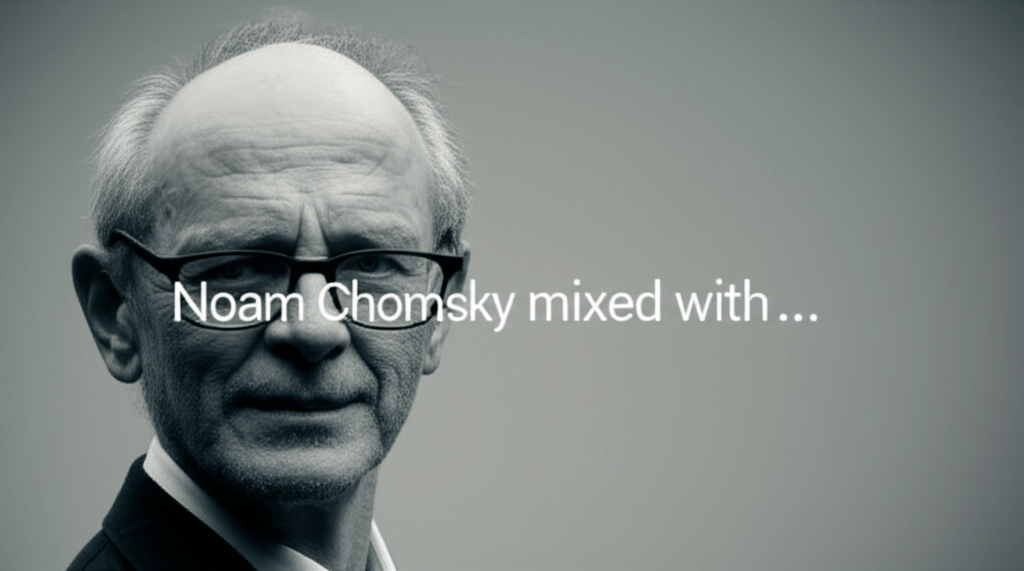 Noam Chomsky mixed with…